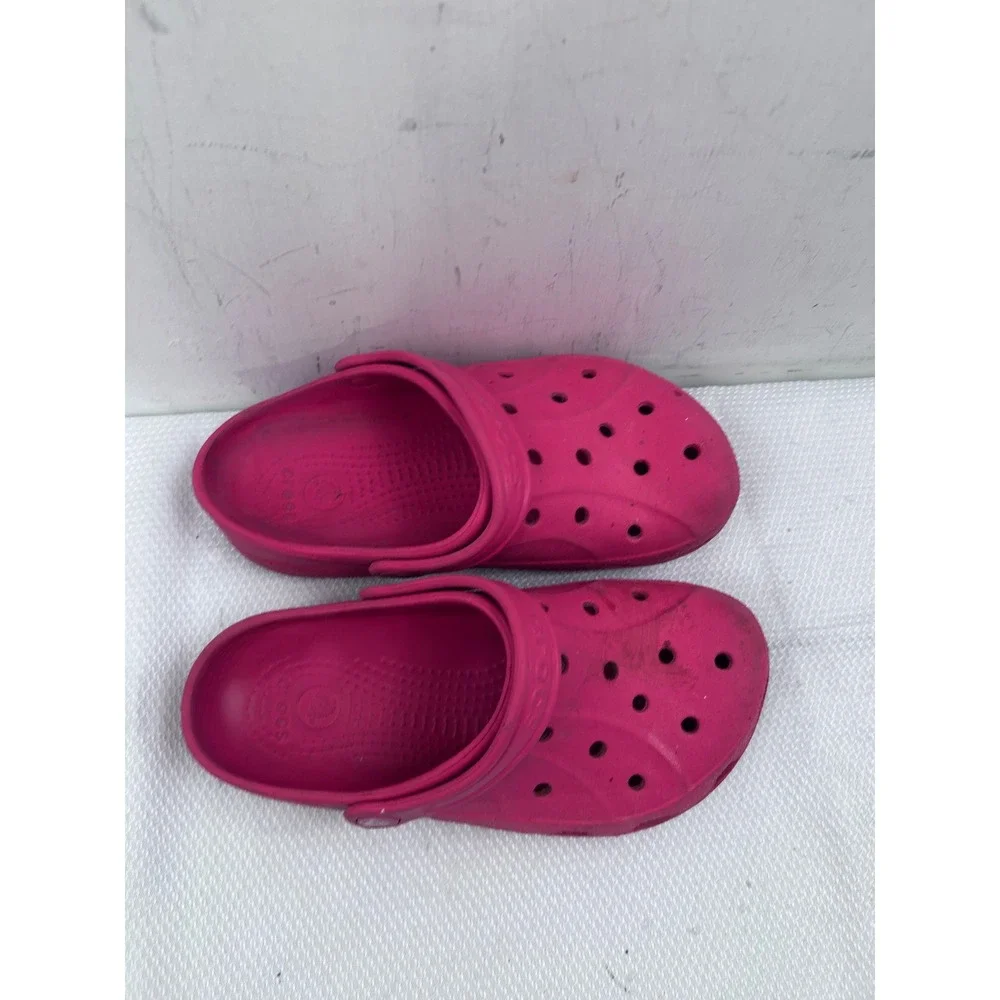 Crocs Classic Clog Size J1 Pink‎ Slip On Water Shoes Kids